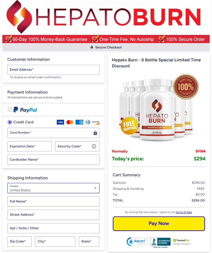 Hepatoburn order Page